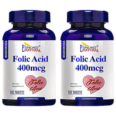 ESMOND NATURAL 愛司盟 葉酸食品錠 400mcg, 90顆, 2瓶