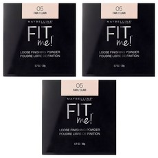 MAYBELLINE 媚比琳 台灣公司貨 FIT ME 空氣絲絨蜜粉 20g, #05 透明, 3個