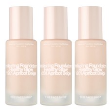 THE FACE SHOP 菲詩小舖 fmgt 台灣公司貨 貼妝恆潤粉底液 SPF35 PA++ 35ml, V201, 3瓶