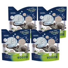 惜時 晶球奈米銀粒子貓砂, 茉莉花香, 10L, 4包