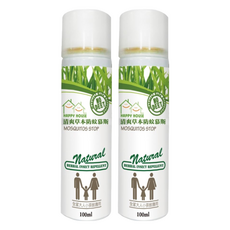 HAPPY HOUSE快樂屋 清爽天然草本防蚊噴霧慕斯, 100ml, 2瓶
