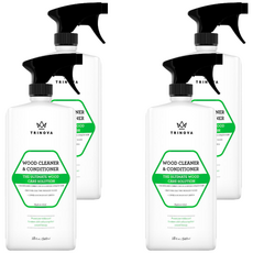 TRINOVA 木質家具清潔保護劑, 木材護理液, 18盎司/540ml, 4瓶