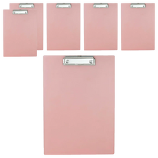 ABEL 力大牌 晶典磨砂壓克力板夾 A4, 紅色, 6個