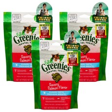 Feline Greenies 貓咪潔牙餅, 60g, 3個, 鮭魚