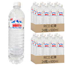 RICO 紅牌 埔里好水, 600ml, 48瓶