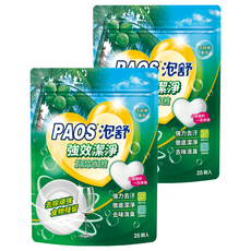 泡舒 強效潔淨洗碗芯錠, 強力去汙 去味消臭 預防水垢 洗後不留香 洗碗機專用, 375g, 2袋