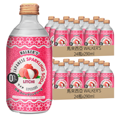 馬來西亞 WALKER'S 無糖氣泡飲 荔枝風味, 290ml, 48瓶