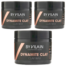 BY VILAIN 無光澤凝土髮蠟Dynamite Clay，定型力強，質感偏硬，適合中長髮, 65ml, 3個