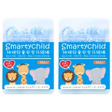 SmartyChild 純棉兒童安全牙線棒 高拉力牙線 造型可愛 尾端小花朵設計, 50支, 2盒