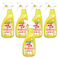 依必朗 簡單任務浴廁芳香清潔劑，檸檬芳香，高濃縮保新配方，中性配方, 500g, 5瓶
