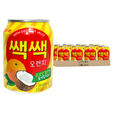 LOTTE 樂天 粒粒橘子汁, 含椰果, 238ml, 12罐