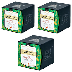 TWININGS 唐寧茶 鉑金系列 薑芒綠茶狂想曲, 2g, 12包, 3盒