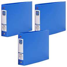 Lan CHYn 連勤牌文具 PP 1吋圓型卡夾 2孔 LC-910-B, 藍色, 3個