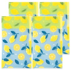 日本 MIDORI 3層安全資料夾 A5, 檸檬(35562), 4個