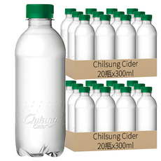 Chilsung Cider 無標籤汽水 300ml Set, 40瓶