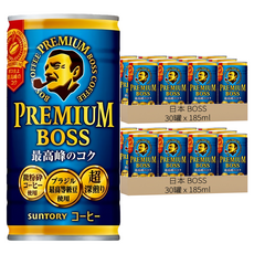日本 BOSS 最高峰咖啡飲料-深焙, 185ml, 60罐