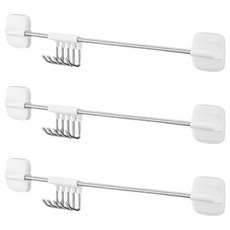 KM 磁力五連勾不銹鋼掛勾, 強大磁力, 超長橫桿, 靈活滑動, 6157, 3個