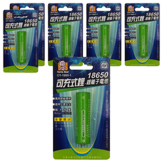 Family Bear 熊讚 可充式鋰離子電池 18650, 1500 mAh 3.7V, 6個, 1入