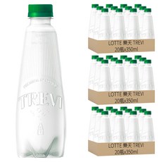 LOTTE 樂天 TREVI 無標籤氣泡飲 原味，品嘗單純清爽滋味，無糖少負擔，減塑有質感, 350ml, 60瓶