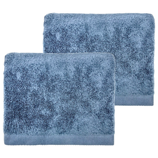 HOLA 和樂家居 PALETTE 厚型乾用純棉浴巾, 藍染藍, 2個
