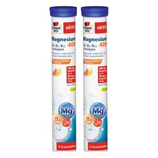 Doppel herz 德之寶 維他命B群+鎂 發泡錠 400mg, 15錠, 6.5g, 2罐