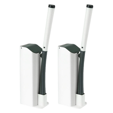 拋棄式馬桶刷 贈8個清潔刷頭, 綠色, 2組