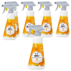 LEC 激落君 廚房用泡沫噴霧清潔劑，380ml，清新柑橘香氣，適用於易產生油汙的廚房周邊, 6瓶