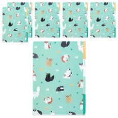 日本 MIDORI 3層資料夾 A4, 貓咪(35479), 6個