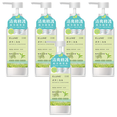 ELUNE 伊露恩 日本國產植物菁萃潤髮乳 岐阜茶 500ml 深層滋潤修護 無矽靈配方, 5瓶