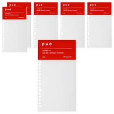 maruman 透明活頁紙 20孔 A5, 透明, 6包