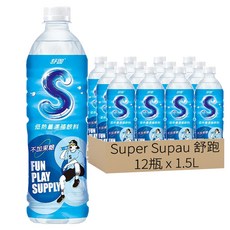 舒跑S健康補給飲料，低熱量，不含果糖或代糖，12瓶, 1.5L