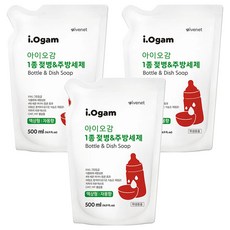 ivenet 奶瓶適用清潔劑補充包, 500ml, 3包