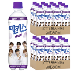 LOTTE 樂天 葡萄優格風味碳酸飲, 40瓶, 500ml