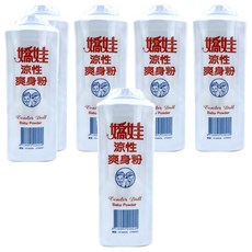 嬌娃 涼性爽身粉, 250g, 6個