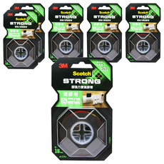 3M Scotch 超強力雙面膠帶 塑膠用 V1802N 18mm x 1.5m, 紅色, 6捲