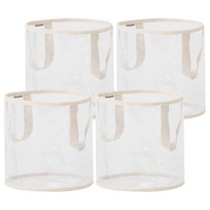 Room&Home 好找的透明整理籃, 4個, 象牙色+透明