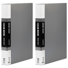 Lan CHYn 連勤牌文具 PP資料簿 LC-3060 GY 60頁, 灰色, 2本