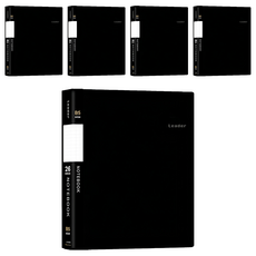 珠友文化 B5 Leader大鐵夾筆記 26孔 LE-26010-01 280 x 220 x 30mm, 黑色, 5本