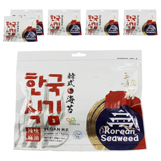 三味屋 韓式岩燒海苔 辣味麻油 薄脆爽口 鮮香美味, 30g, 6包
