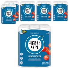 KleanNara 可綠納樂 每日廚房紙巾 12個裝, 200張, 6個