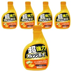 第一石鹼 柑橘男孩萬用清潔噴霧補充罐，含橙油 強力去除油污 400ml, 5瓶