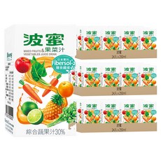 波蜜 膳食纖維果菜汁 250ml*72入, 高纖 促進代謝 健康飲品
