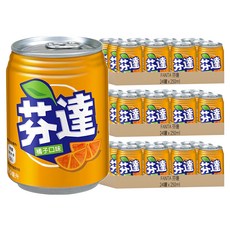 FANTA 芬達 橘子汽水, 250ml 易開罐, 72罐