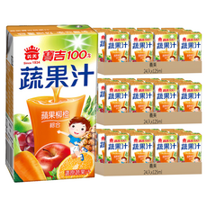 義美 寶吉 蔬果汁 蘋果柳橙, 125ml, 72入
