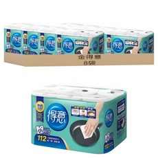 得意 金得意系列 巧撕廚房紙巾 112張, 6捲, 8袋