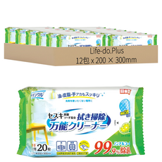 Life-do.Plus 萬用除菌去汙濕紙巾 20枚 添加碳酸蘇打, 12包