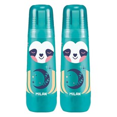 MILAN 360o 零死角修正帶 樹懶抱抱, 土耳其綠, 2個