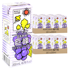KIKKOMAN 龜甲萬 豆乳 巨峰葡萄風味, 200ml, 36入