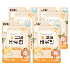 LUSOL 果乾 水梨, 15g 迷你包, 適合6個月以上嬰幼兒, 4包