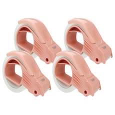 ABEL 力大牌 斜利切防回黏封箱切台 2吋, 粉色, 4個